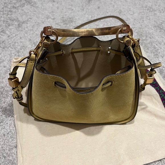 Tory Burch Miller Suede Cinch Bag - Picture 2 of 6